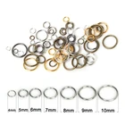 Разрезные кольца, 3, 4, 5, 6, 7, 8, 10 мм, золото серебристый цвет открыт, соединители для изготовления ювелирных изделий, фурнитура для браслета