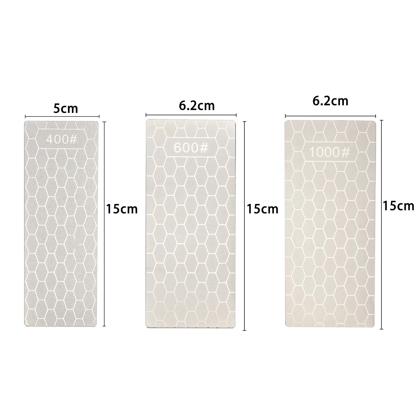 

400# 600# 1000# Diamond Knife Sharpening Stone Knife Sharpener Ultra-thin Honeycomb Surface Whetstone Grindstone Cutter Tool Set