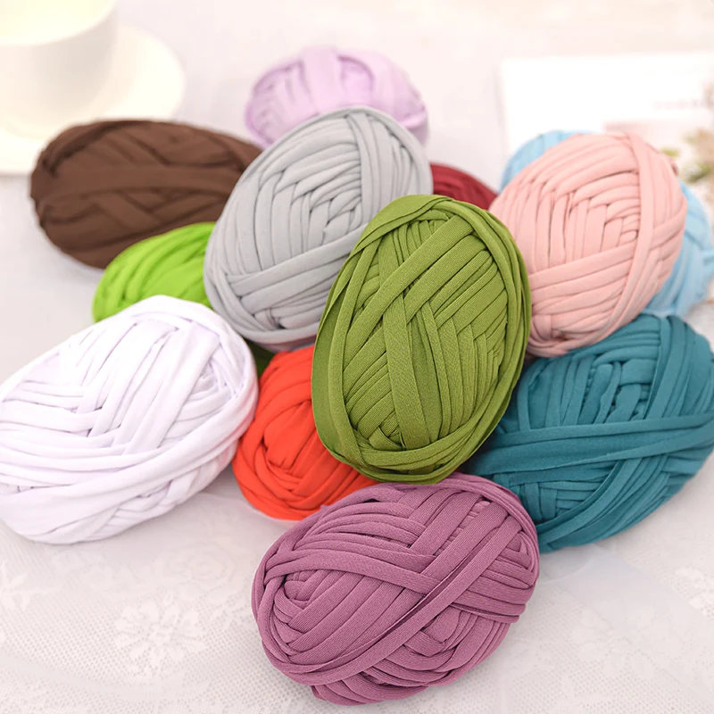 100 г/лот супер мягкая толстая футболка пряжа для вязания одеяло ковер сумочка