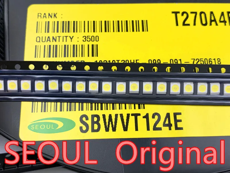 500 шт. оригинальные светодиодные подсветки для ЖК телевизора 1 Вт 3 в 3528 2835 1210