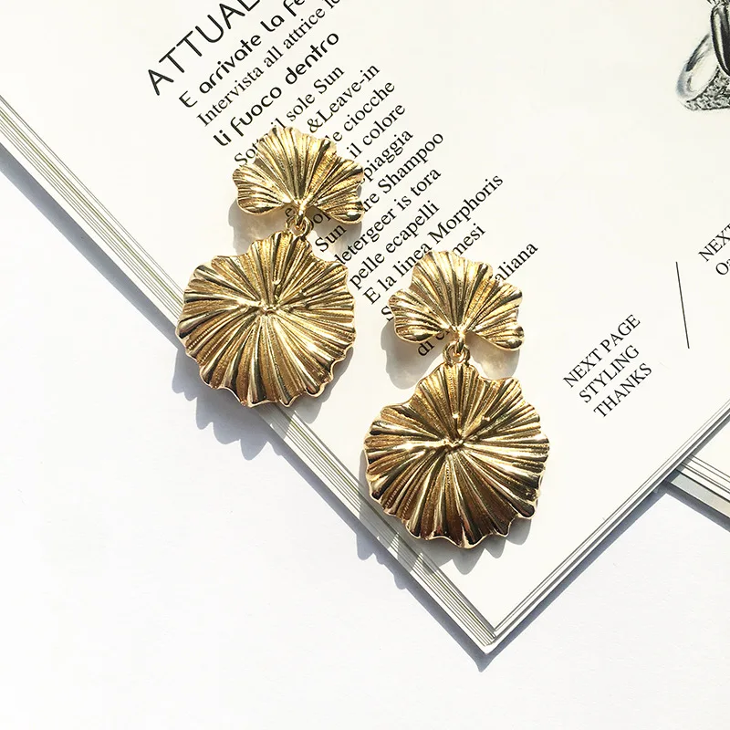 Широкие листья для женщин обувь девочек серьги моды в Париже Винтажные вечерние