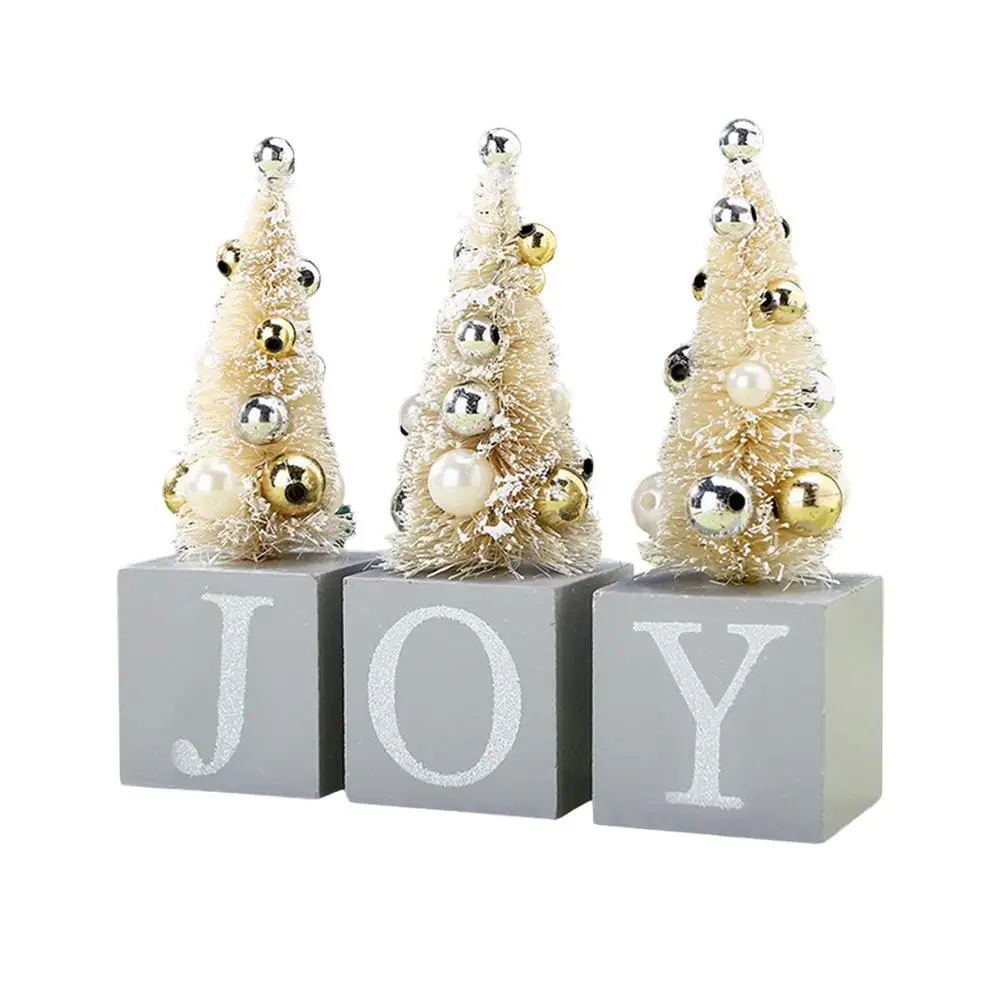 

Mini Christmas Tree Tabletop Christmas Eve Tree DIY Christmas Decorations JOY Desktop Decorations For Christmas Home Party De