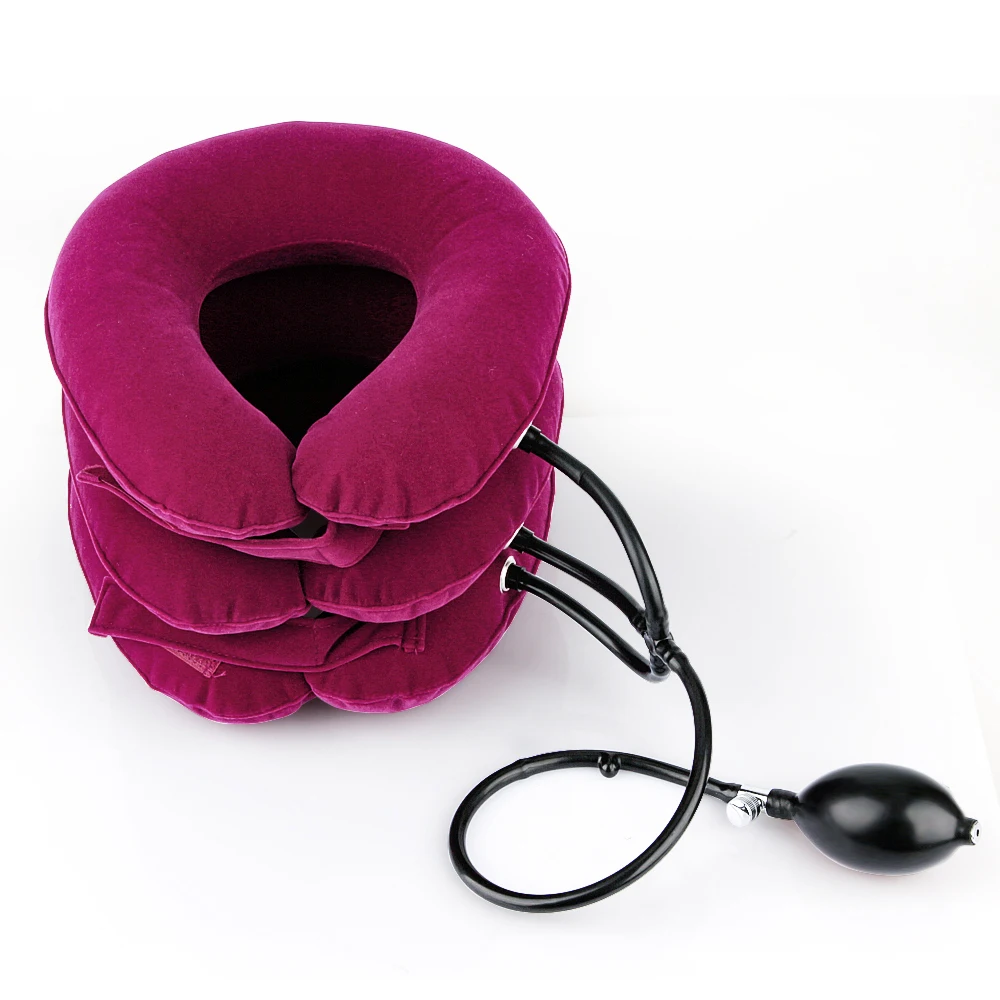 

Inflatable Air Cervical Neck Traction Device Pain Stress Relief Neck Stretcher Support Cushion Tractor Support Massage Pillow