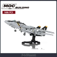 moc building blocks f 14 tomcat creative aircraft bricks supersonic fighter diy assembly models childrens toys gifts