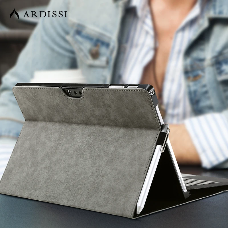

ARDISSI Laptop Cover Hard PC Case for Microsoft Surface Pro 3 4 5 6 Go Tablet Sleeve Cases Stand Holder Casing Protecter Grey