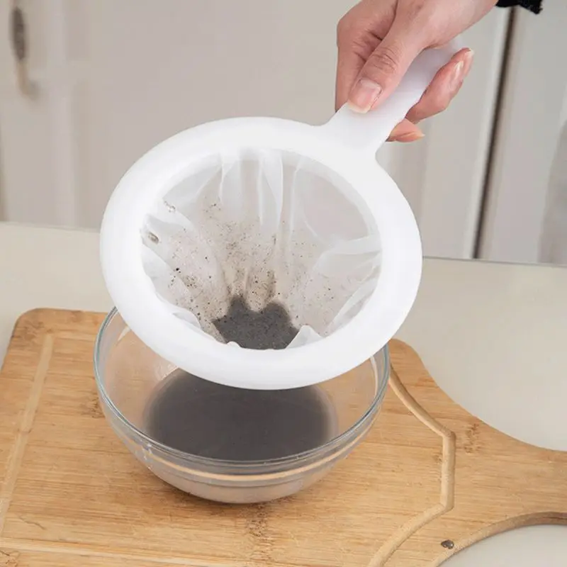 Reusable Nylon Super Fine Colander Mesh Sieve Strainer with Handle for Honey Juice Tea Soymilk Filter | Дом и сад