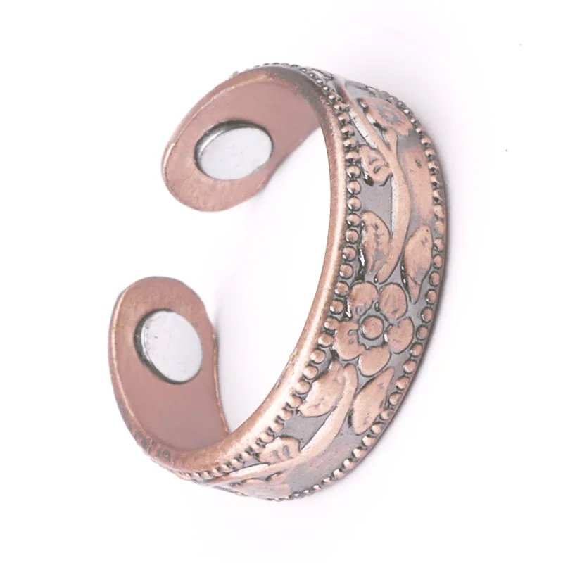 Модное классическое медное регулируемое кольцо с цветком сливы для мужчин и