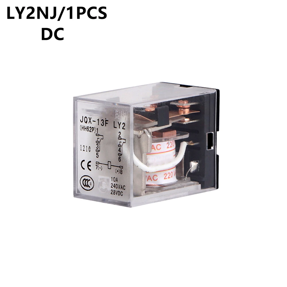 1 шт. микро электромагнитное реле LY2NJ HH62P 10 А 8pin DPDT DC 12 В 24 в 36 48 110 220 В|Реле| |