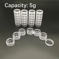 1 set of six layer one piece eyeshadow box cosmetic cream plastic container nail makeup beads round refillable bottle