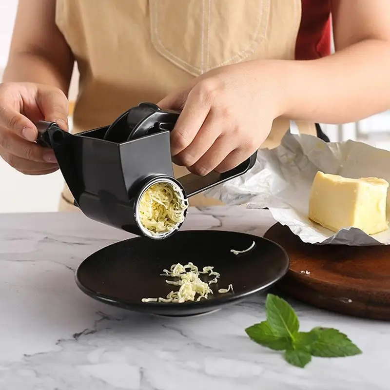 Терка для сыра вращающаяся 3 в 1 ножи нарезки кубиков ручной измельчитель слив