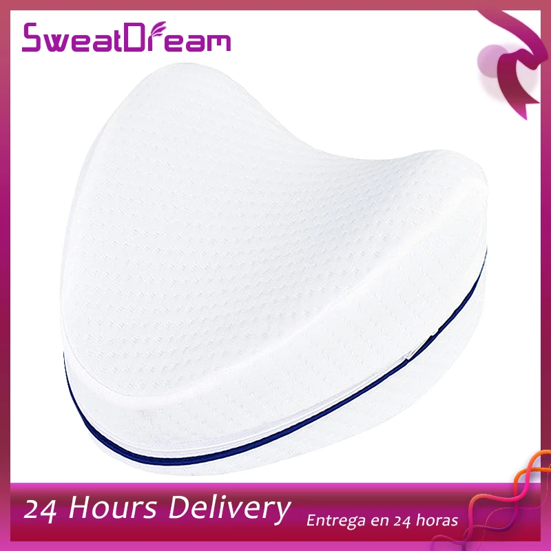 

Leg Pillow Pregnancy Body Memory Foam Pillow Orthopedic Knee Leg Wedge Foot Cushion for Side Sleeper Sciatica Relief Pillowcase