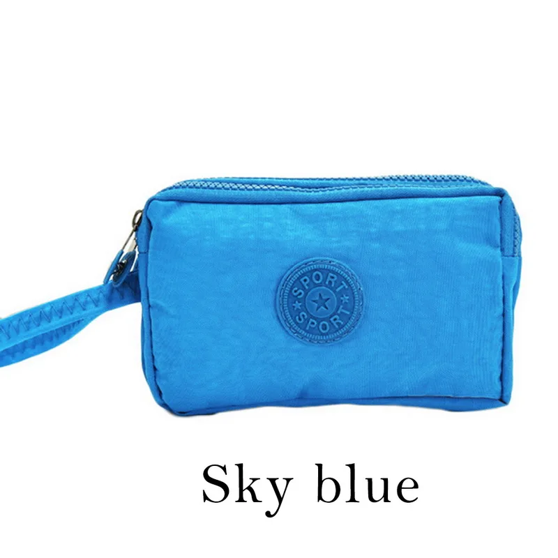 Sky Blue Женский кошелек, женский холщовый клатч, держатель для карт, Длинный кошелек, вечерняя сумочка, Женский кошелек для монет - Цвет: Sky Blue