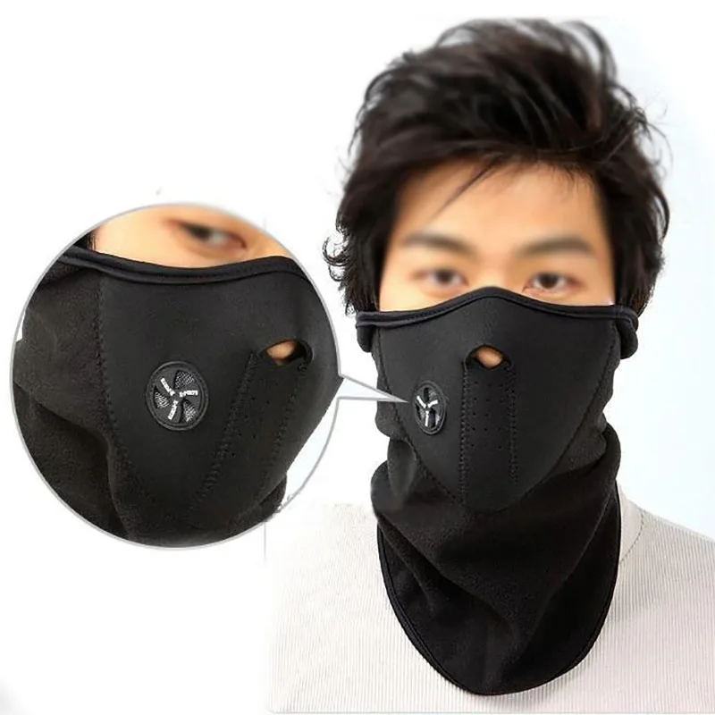 Теплая Флисовая велосипедная полумаска для лица чехол страйкбола защита