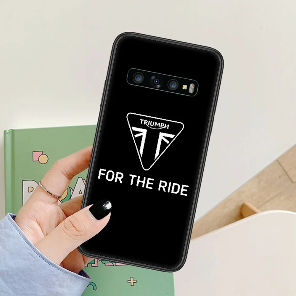 

Triumphs Motorcycle Phone Case For Samsung Galaxy Note S 8 9 10 20 Plus E Lite Uitra black Prime Soft Shell 3D Cover Painting
