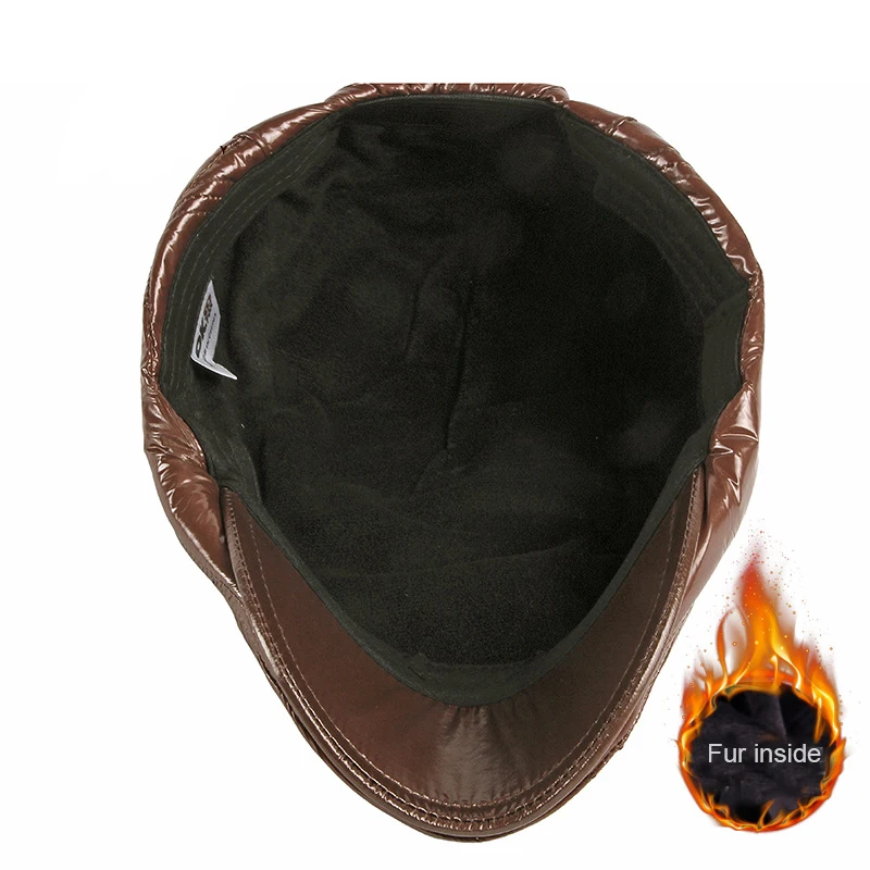 Новый мужской берет в британском стиле ретро утолщенная плюшевая теплая шапка с