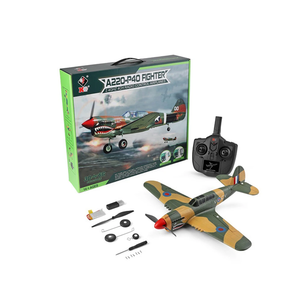 

Wltoys XK A220-P40 FIGHTER 3D/6G EPP самолет из пеноматериала 384 мм Wingspan 4 канала 6 осей-Gyro RC Plane RTF