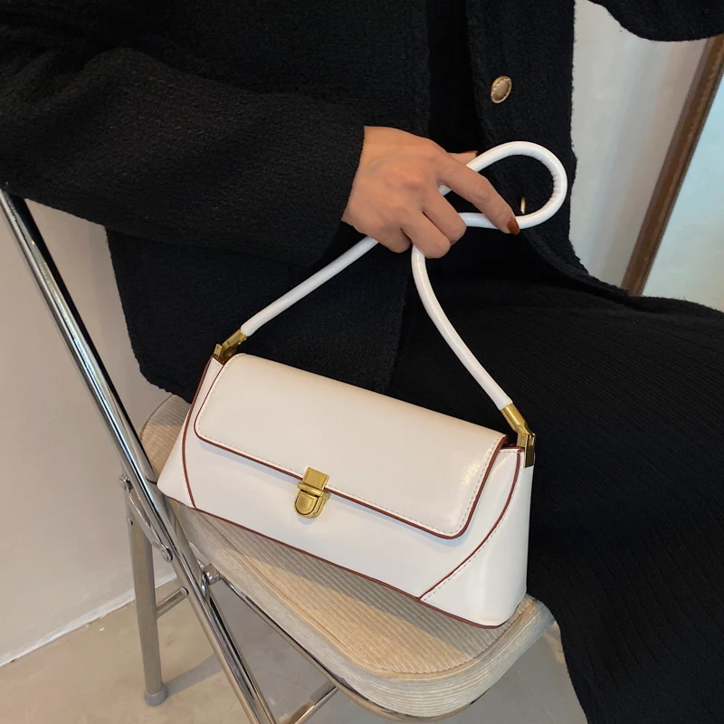 

Top Brand Armpit Bags Women High Quality Leather Handbag Luxury Designer Baguette Fashionable Purses Shoulder Bag Cute Clutch