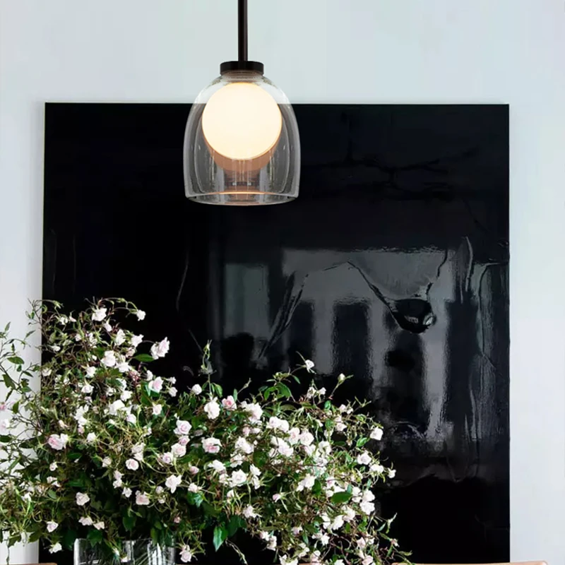 Постмодерн прикроватная маленькая люстра для спальни столовая стеклянная