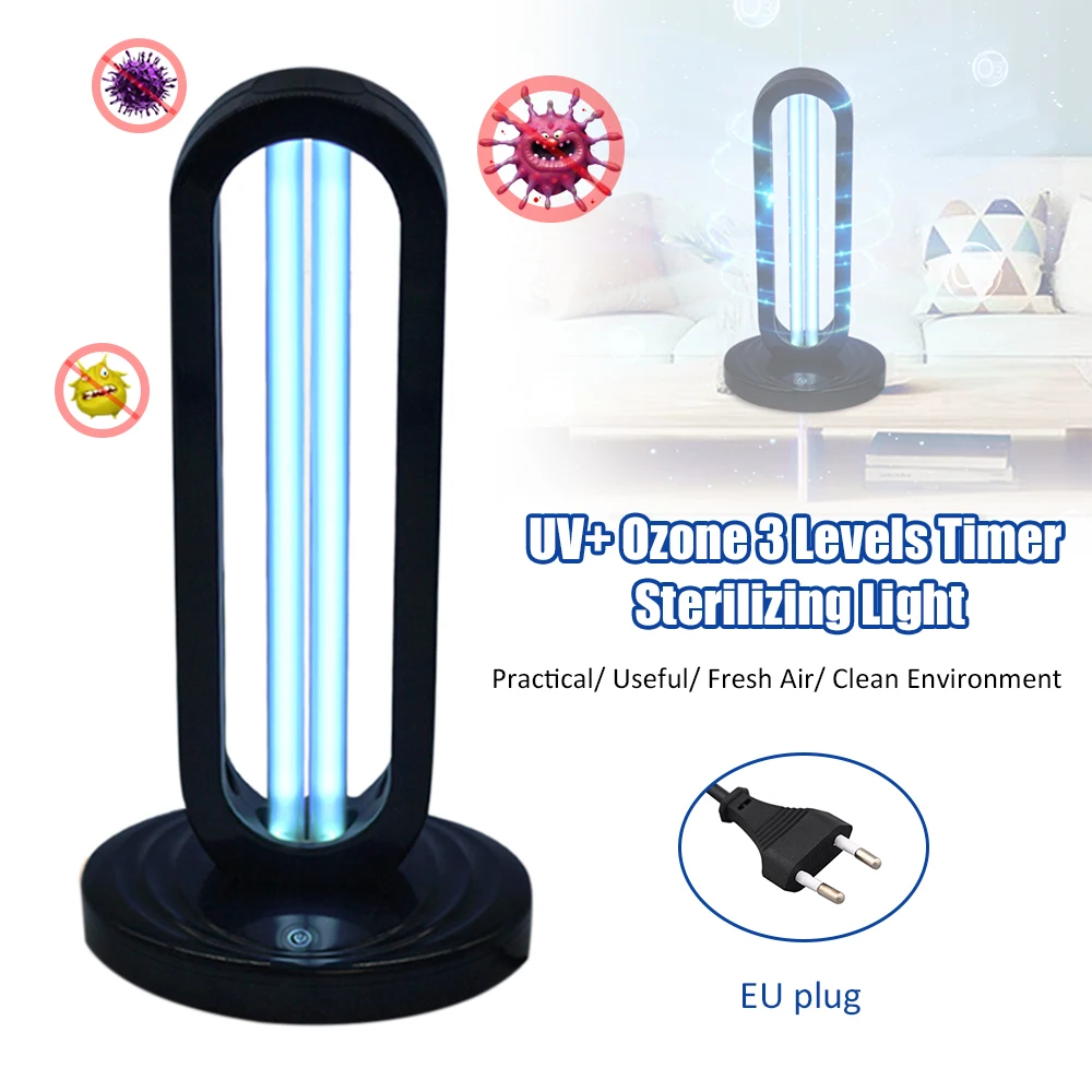 

Ultraviolet UV Sterilizer Light UV+ Ozone 3 Levels Timing Function Disinfection Bactericidal UV Lamp Sterilizer Mites Light Home