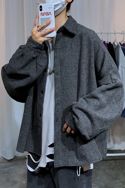 

Hong Kong Style Ins Corduroy Jacket Men's Spring and Autumn Trendy Korean Style Loose Top BF Vintage Casual All-Matching Jacket