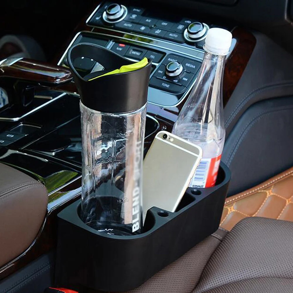 

Accessories Cup Holder Auto Interior Black Seat Seam ABS Storage Car Mount