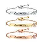 Женский браслет-цепочка с именем на заказ, украшенный цирконием класса ААА, из нержавеющей стали, ювелирные изделия для девушек, подарок для влюбленных