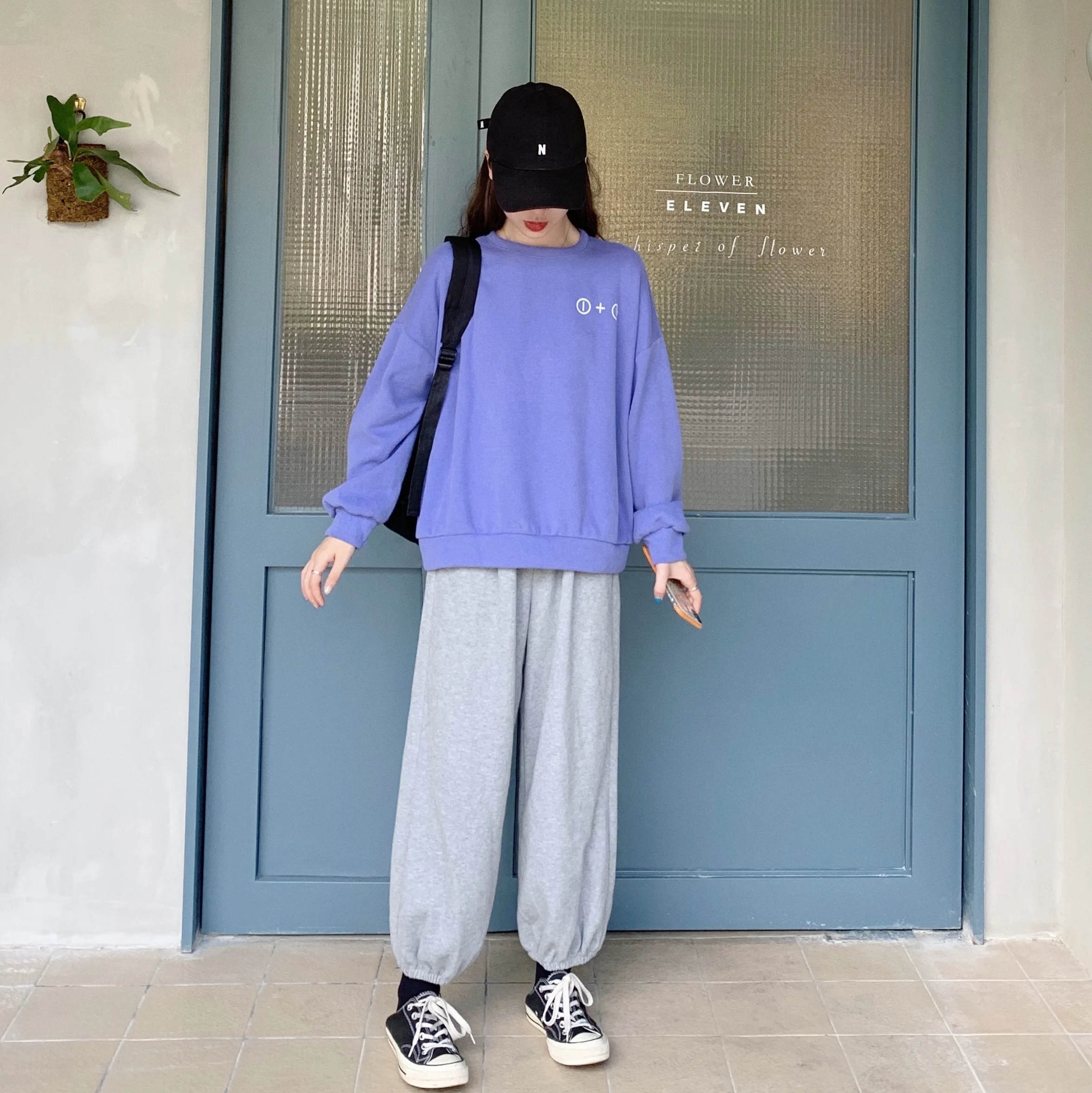 Свитшот женский в японском стиле Харадзюку с буквенным принтом | Женская одежда