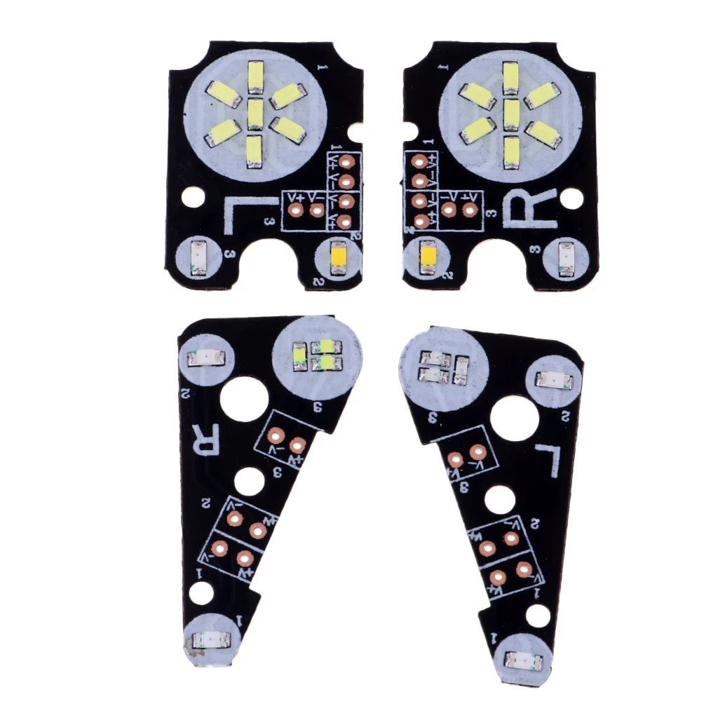 4 шт./компл. RC светодиодный передний и задний фонарь лампа доска для
