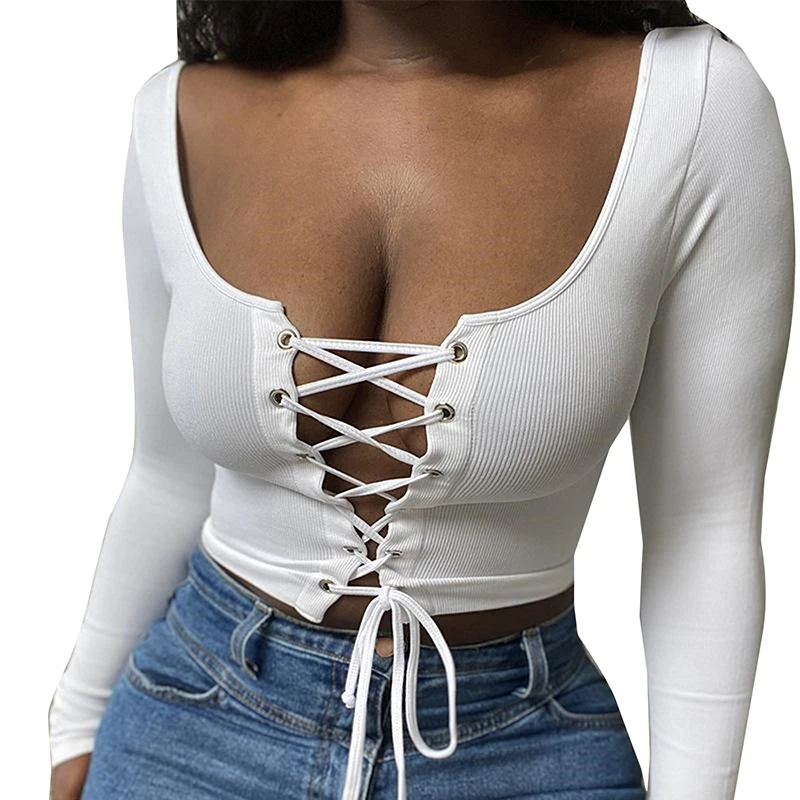 Женская футболка с длинным рукавом однотонная облегающая и круглым вырезом