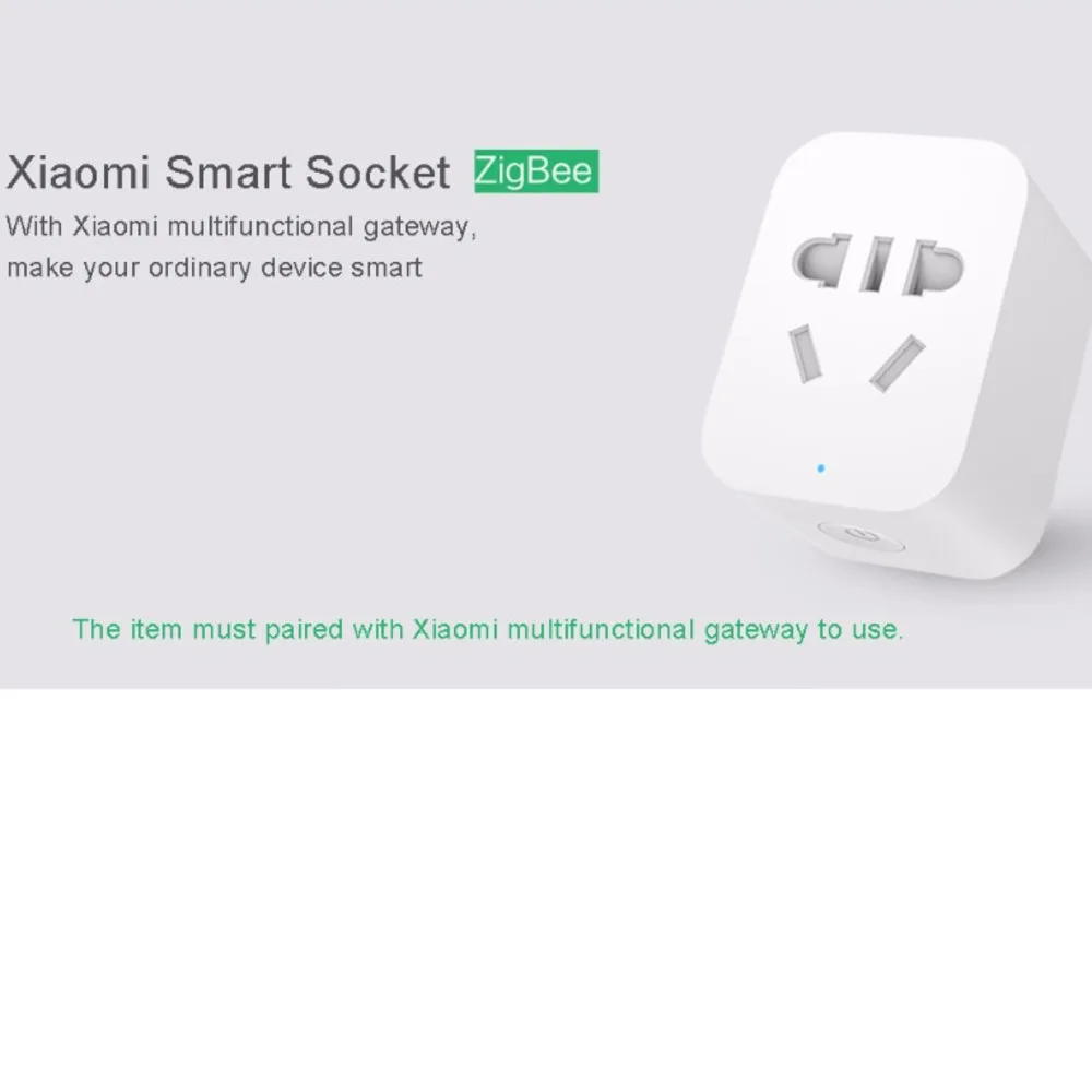 Умная розетка Xiaomi Mi Zigbee с Wi Fi работает приложением Home|Смарт-гаджеты| |