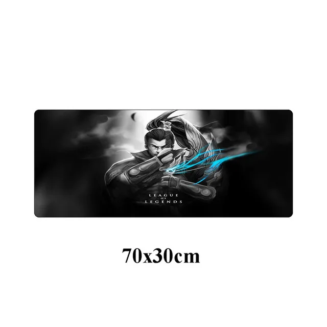 Белый Большой игровой коврик для Мышь pad 70x30 см Yasuo, Unforgiven компьютер Дуэль геймерский коврик для мыши для League of Legends стол для портативного компьютера ноутбука коврик - Цвет: Белый
