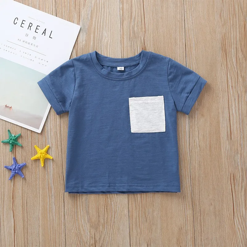 Летняя Повседневная модная Однотонная футболка с короткими рукавами для