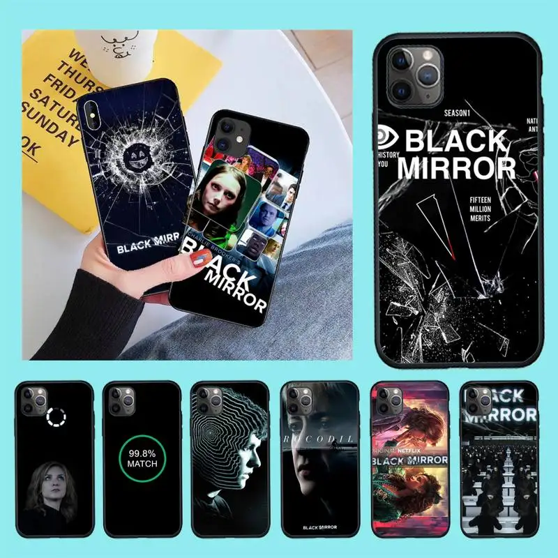 Черный зеркальный мягкий чехол NBDRUICAI для iPhone 11 pro XS MAX 8 7 6 6S Plus X 5S SE XR | Мобильные