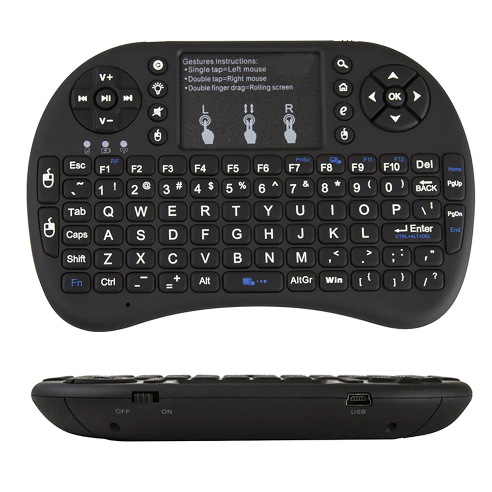 I8 портативная беспроводная мини-клавиатура 2 4G Bluetooth с сенсорной панелью для ПК и