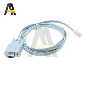для консольного кабеля Cisco, кабель Ethernet RJ45 Cat5 для RS232 DB9 COM, последовательный женский 9-контактный маршрутизатор, сетевой адаптер, Синий 1, 5 м