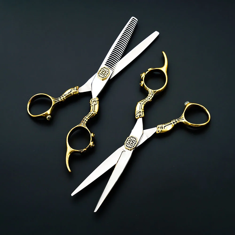 Европейские винтажные 6 дюймовые Парикмахерские ножницы для стрижки острые