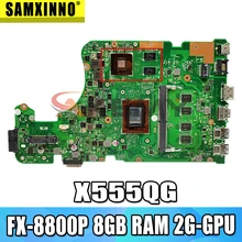 Akemy For ASUS X555YI X555YA X555D A555DG X555QG X555Y notebook mainboard motherboard FX-8800P CPU 8GB RAM 2G-GPU tested full ok
