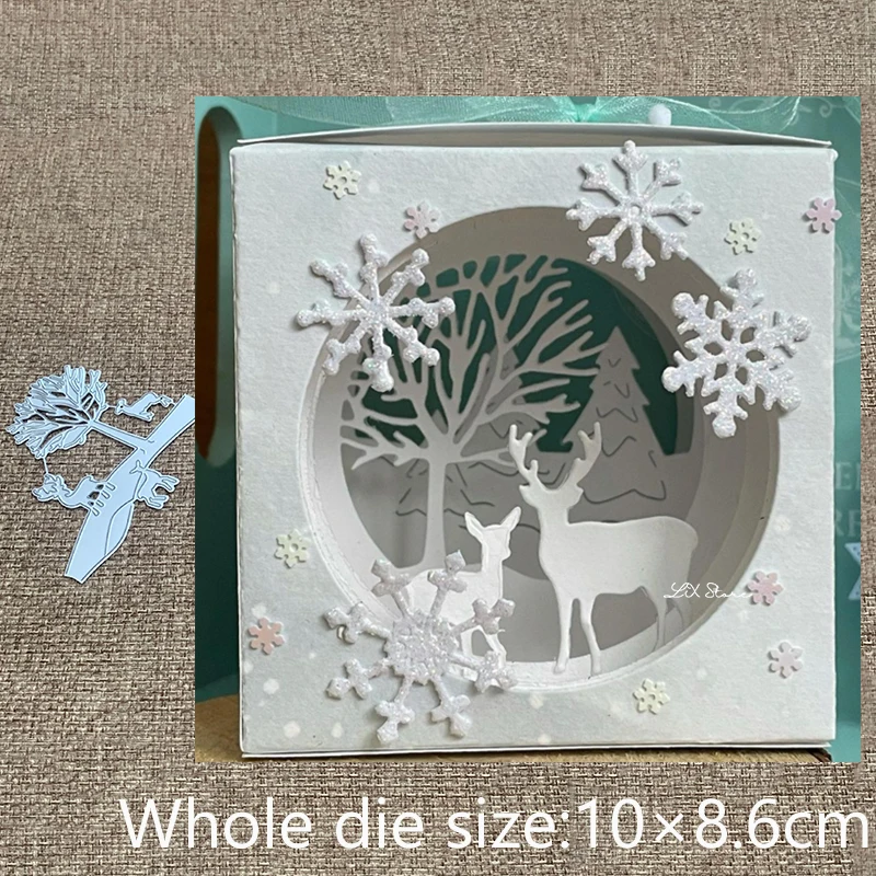 

New Design Craft Metal stencil mold Cutting Dies fawn tree edge decoration scrapbook die cuts Album Paper Card Craft Embossing