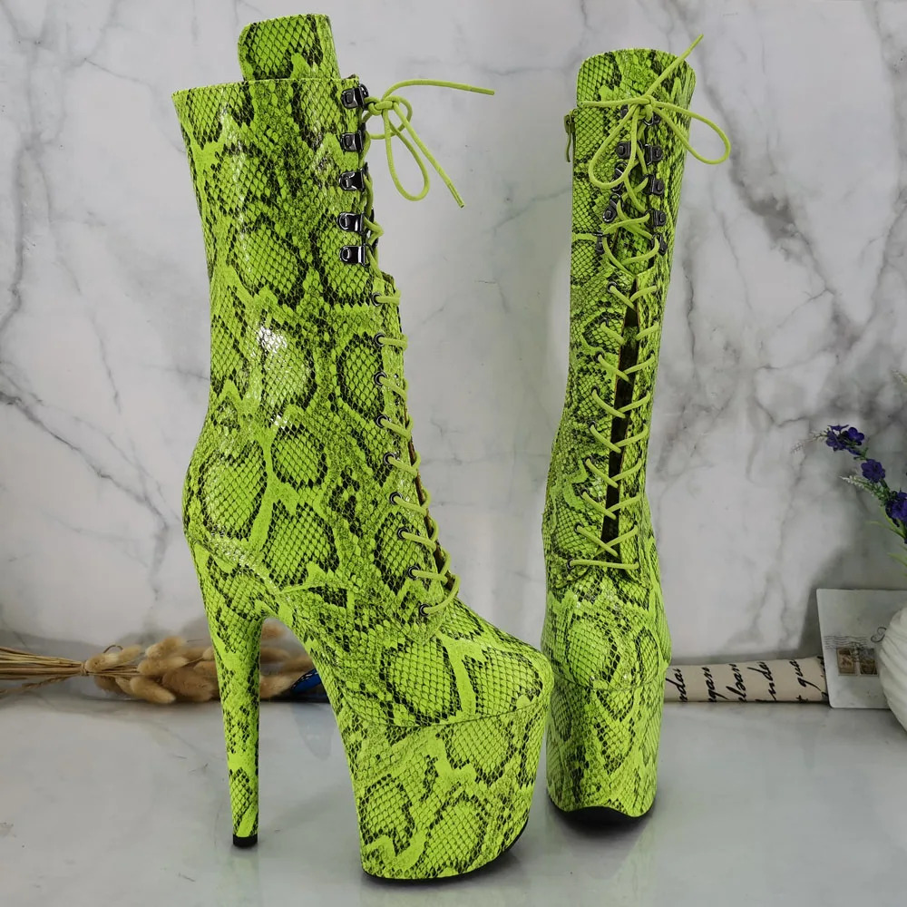 Leecabe 20CM/8inches Pole dancing shoes High Heel platform Boots closed toe Dance boots | Спорт и развлечения