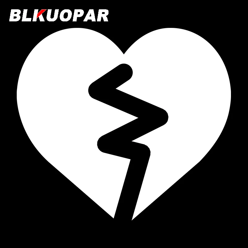 

Модные виниловые наклейки BLKUOPAR для лэптопа с изображением разбитого сердца, водостойкие, для холодильника, солнцезащитные забавные украшения