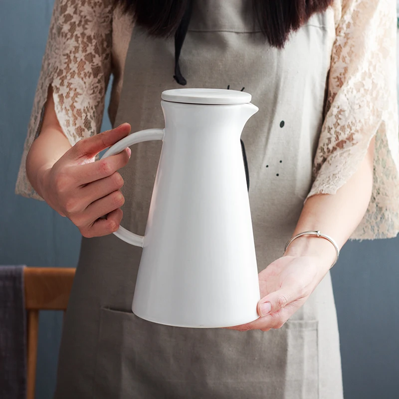 1100 мл в сдержанном стиле керамический кувшин для воды офиса лимонада холодной и