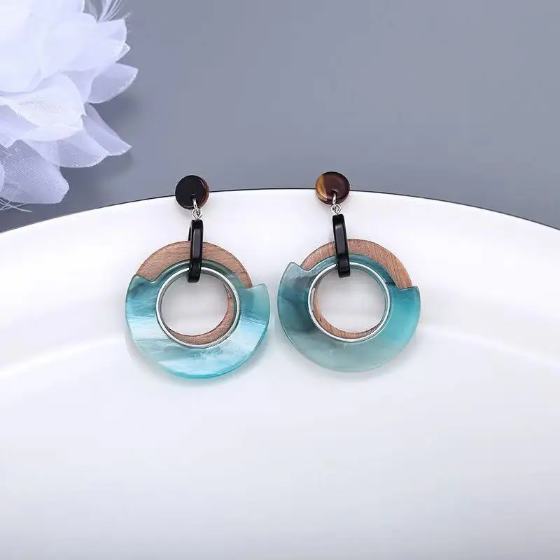 Индивидуальные Модные Акриловые серьги текстурные ювелирные