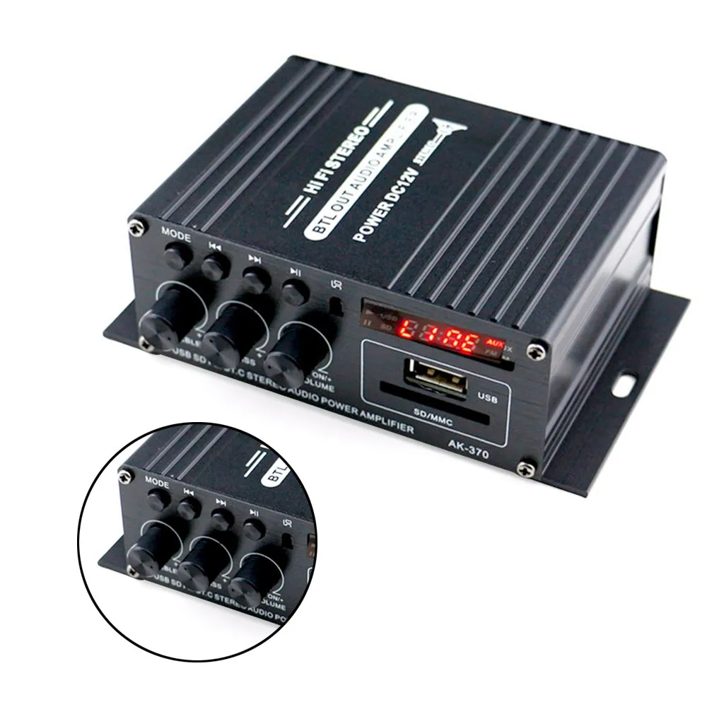 Artudatech 400W Hi-Fi Auto Stereo 12V Car Audio Amplifier Bluetooth-compatible MP3 Radio Booster | Электроника