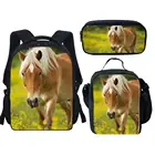 Мини-рюкзак для мальчиков, с 3D-принтом в виде лошади, 12 дюймов
