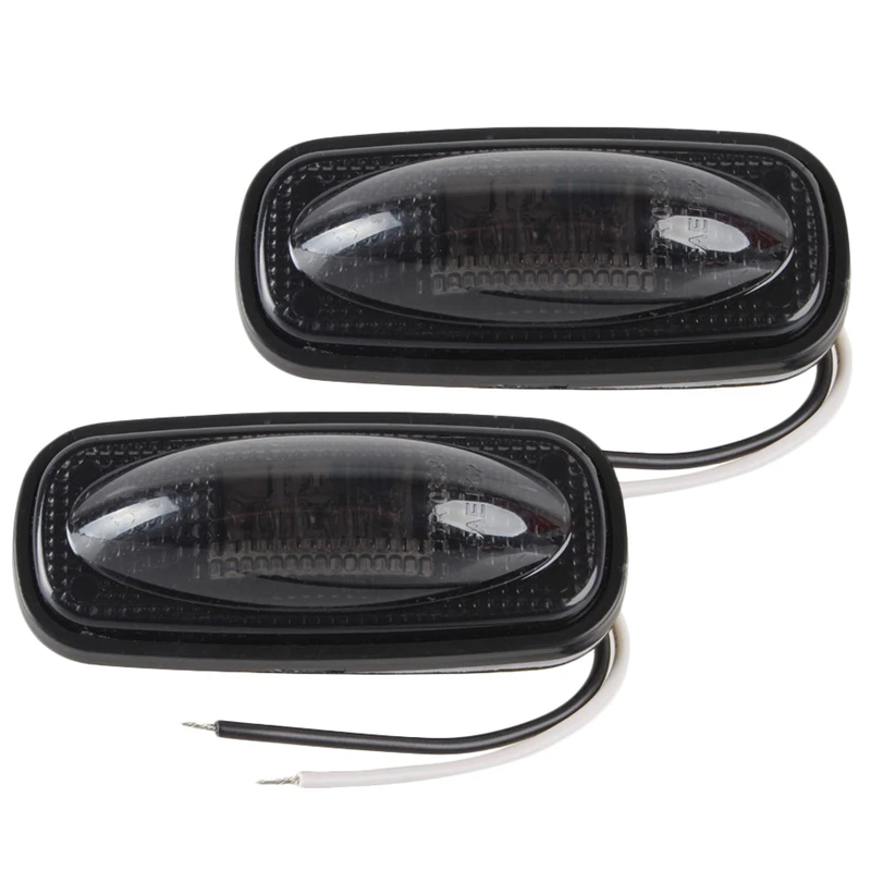2 Pcs 3 Led Smoked 3.4 Inch Pickup Truck Reverse Side Marker Lights Fender Tail Light Clearance Lamp Red | Автомобили и мотоциклы