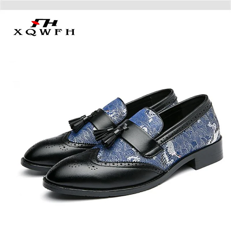 Men's Fashion Suede Leather Loafers Mens Casual Printed Moccasins Oxfords Shoes Man Party Driving Flats EU size 37-47 images - 6