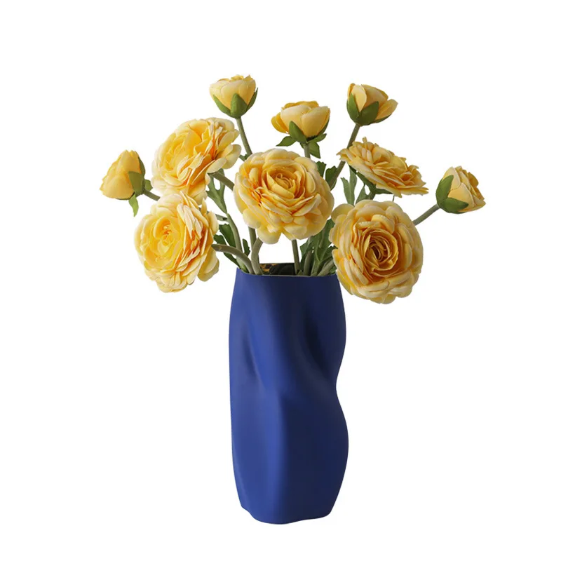 

Modern Nordic Ceramic Vase Abstract Hydroponics Cachepot For Flowers Aesthetic Morandi Living Room Decoration Accessories