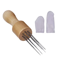 lmdz wool felting needles tool felting needle with eight needles needle felting kits needle felting supplies leather finger cot