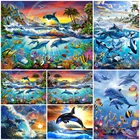 5d diy алмазная живопись, дельфин, новый продукт, мозаика, квадратные алмазыкруглые алмазы, искусство, вышивка стразы, украшение, подарок