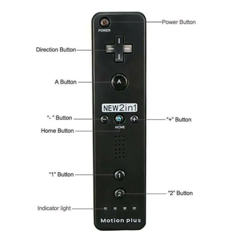 

2 In1 Built-in Motion Plus Wireless Gamepad Remote Controller For Nin Tend Wii U Remote Controle Joystick Joypad For Wii /wii U